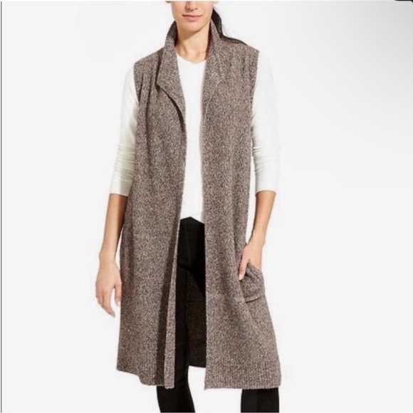 Athleta Soma Merino Wool Sleeveless Cardigan Sweater Vest - Picture 1 of 6